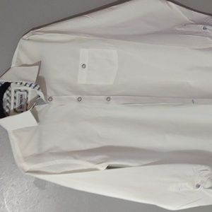 EXPRESS Men's medium fitted shirt White